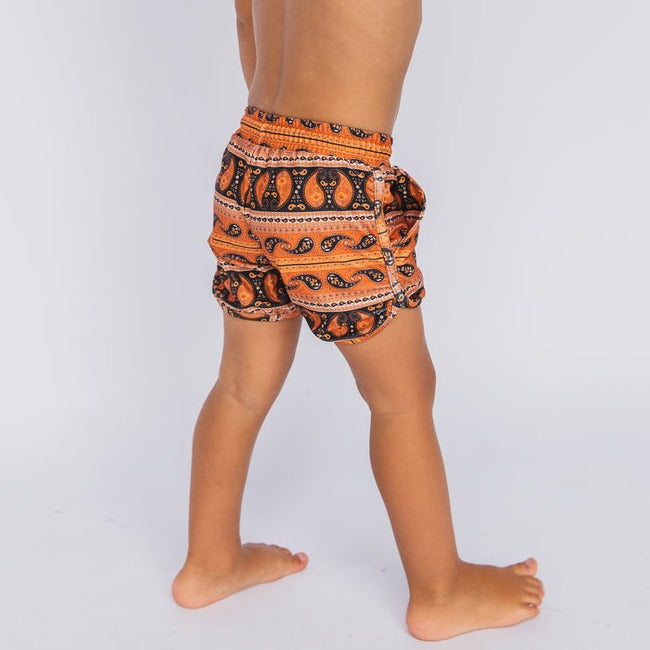 US stockist of Salty Swimwear's Jett Swim Trunks in Midnight Pretty Paisley.