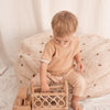 US stockist of India & Grace's short sleeve Hazelnut t-shirt.  Made from soft ribbed cotton with cream cuffs.