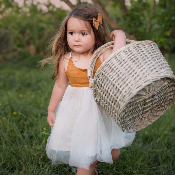 US stockist of Karibou Kids Willa Linen Reversible Tutu dress in Woodland.