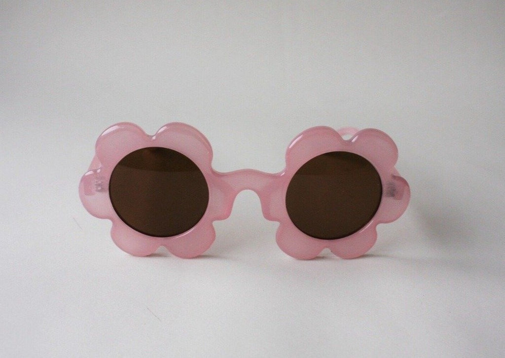 US stockist of Elle Porte's Daisy sunglasses in Fairy Floss Pink with dark lenses.