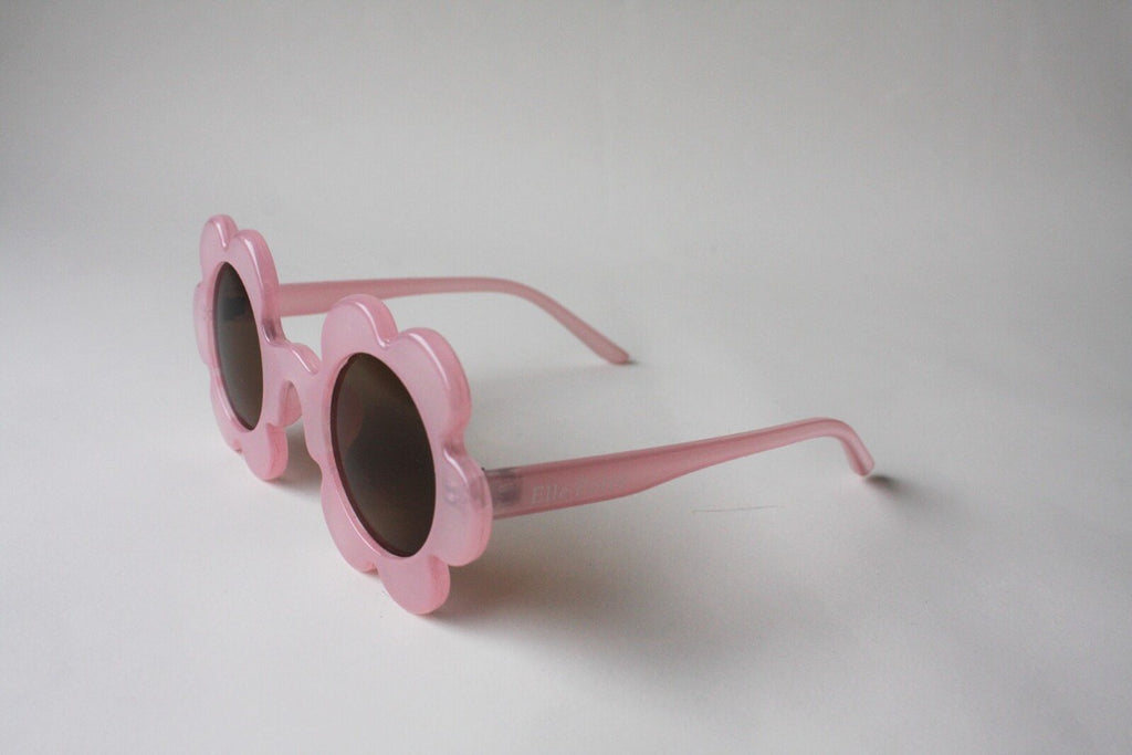 US stockist of Elle Porte's Daisy sunglasses in Fairy Floss Pink with dark lenses.