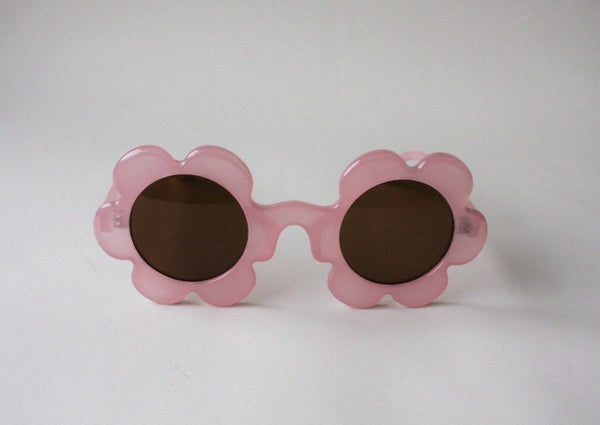 US stockist of Elle Porte's Daisy sunglasses in Fairy Floss Pink with dark lenses.