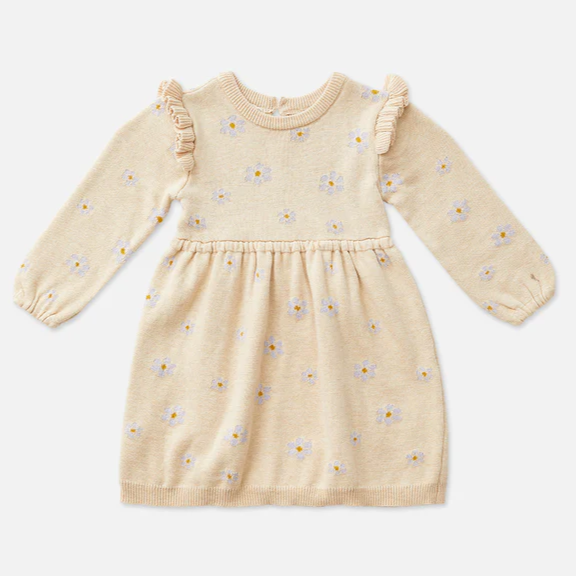 US stockist of Miann & Co's Frill Knit Dress in Lavender Bouquet