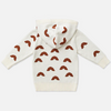 US stockist of Miann & Co's knit hooded baby sweater in Rainbow