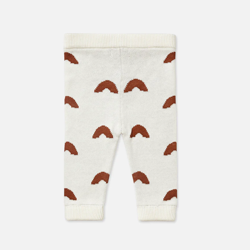 US stockist of Miann & Co's Knit Baby Leggings in Rainbow