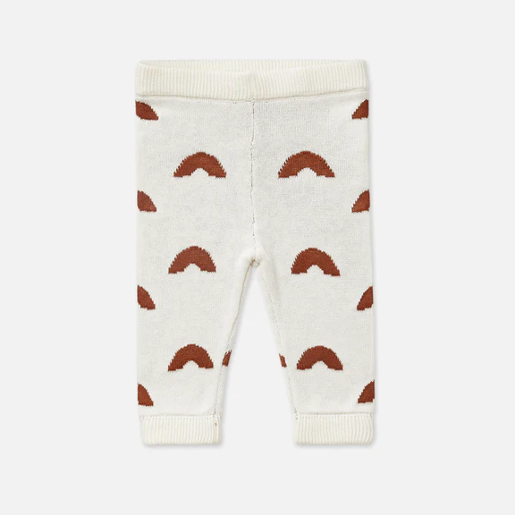 US stockist of Miann & Co's Knit Baby Leggings in Rainbow
