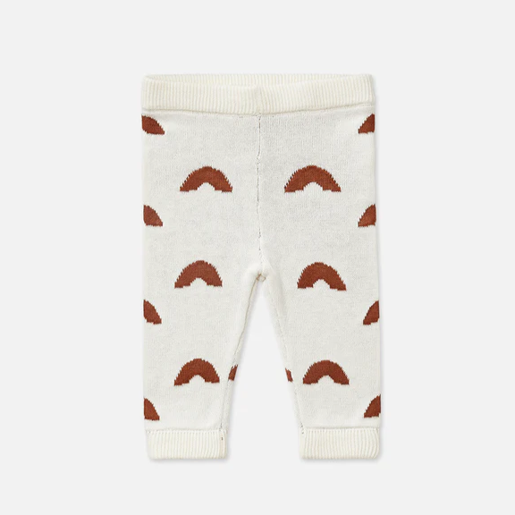 US stockist of Miann & Co's knitted leggings in Rainbow