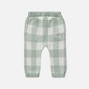 US stockist of Miann & Co's knit jogger pants in Whisper Green Gingham