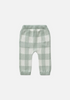 US stockist of Miann & Co's Knit Baby Jogger Pants in Whisper Green Gingham