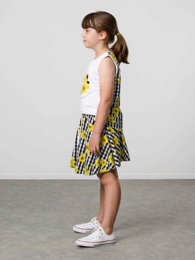 US stockist of Radicool Kids Floral Gingham Skirt