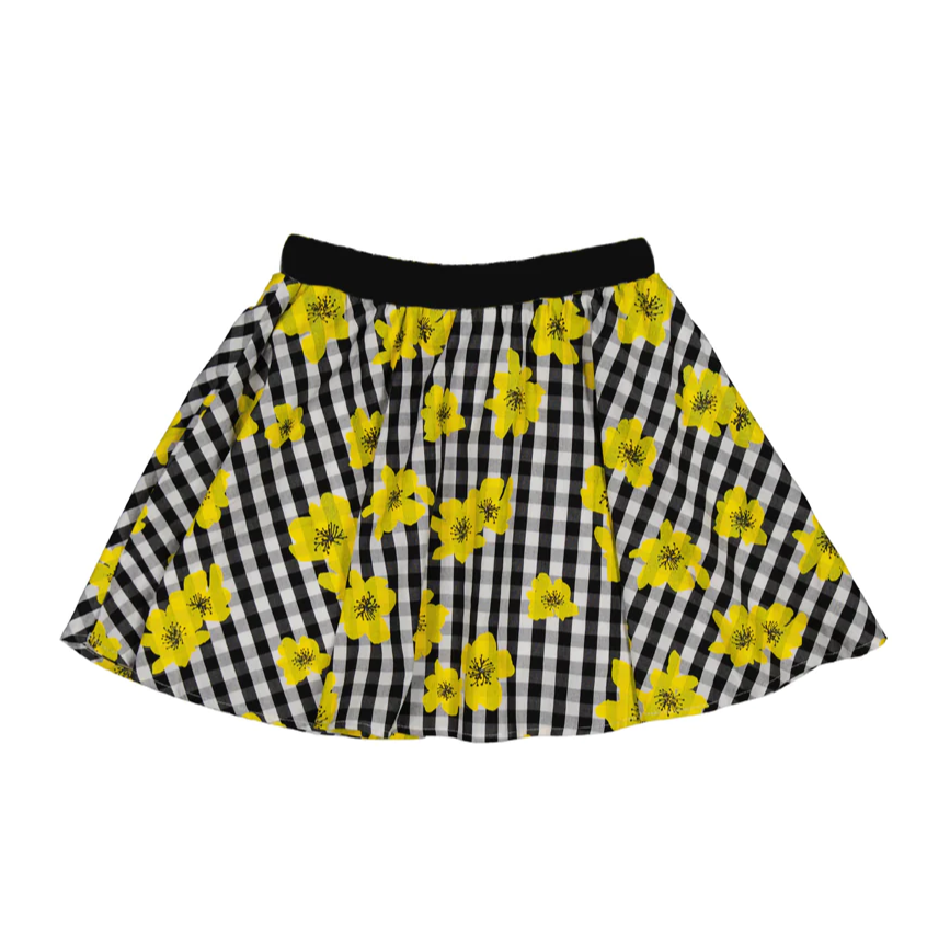 US stockist of Radicool Kids Floral Gingham Skirt