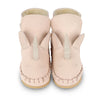 US stockist of Donsje's pale pink leather unicorn baby shoes with Kapi exclusive faux fur lining.  Velcro fastening - soft sole under 12mths.