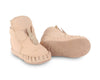 US stockist of Donsje's pale pink leather unicorn baby shoes with Kapi exclusive faux fur lining.  Velcro fastening - soft sole under 12mths.
