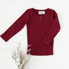 US stockist of Karibou Kids gender neutral, Storybook Red Willow ribbed long sleeve top