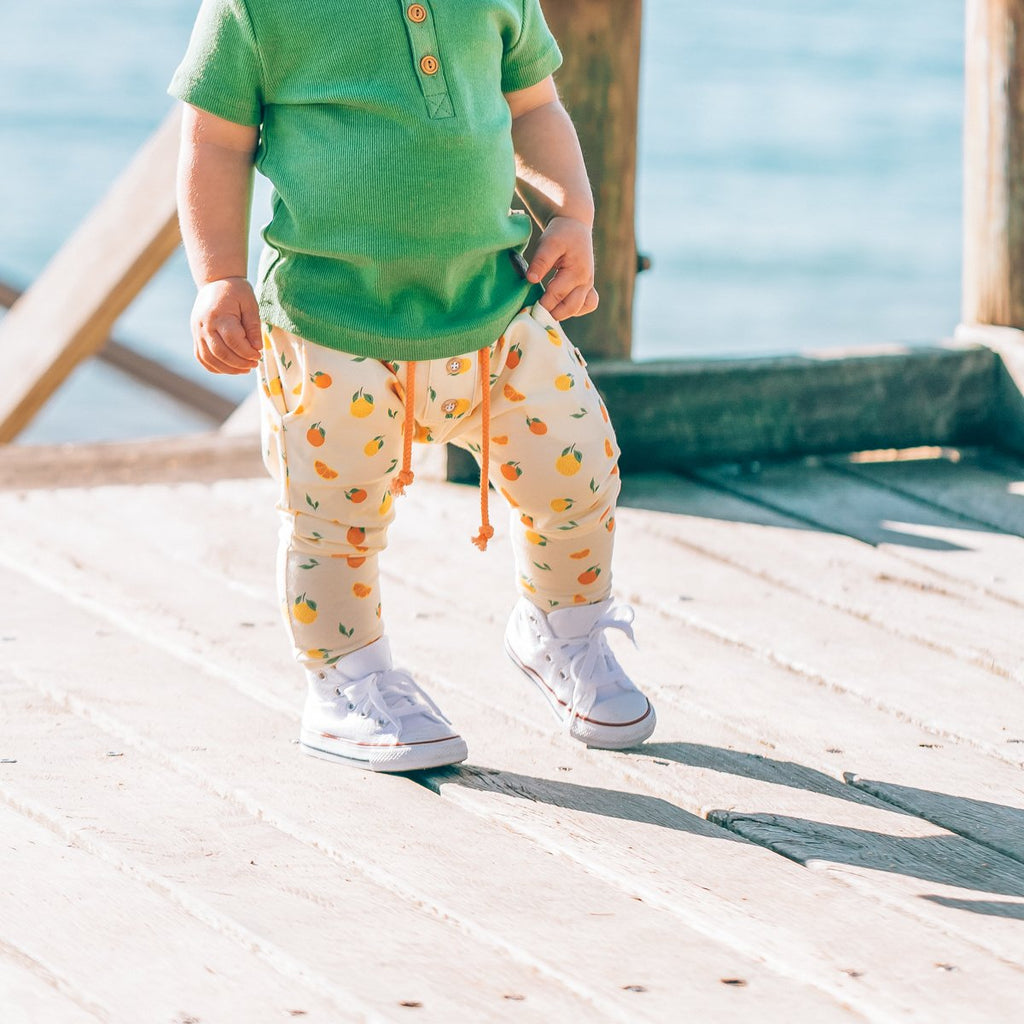 US stockist of My Brother John's Quincy long john pants.  Features functional drawstring waist, slight drop crotch and pockets.