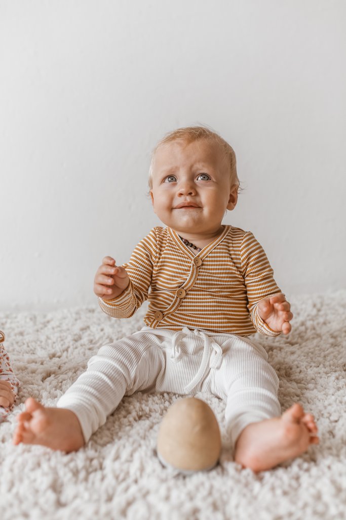 US stockist of Two Darlings milk rib cotton stretch harem jogger pants