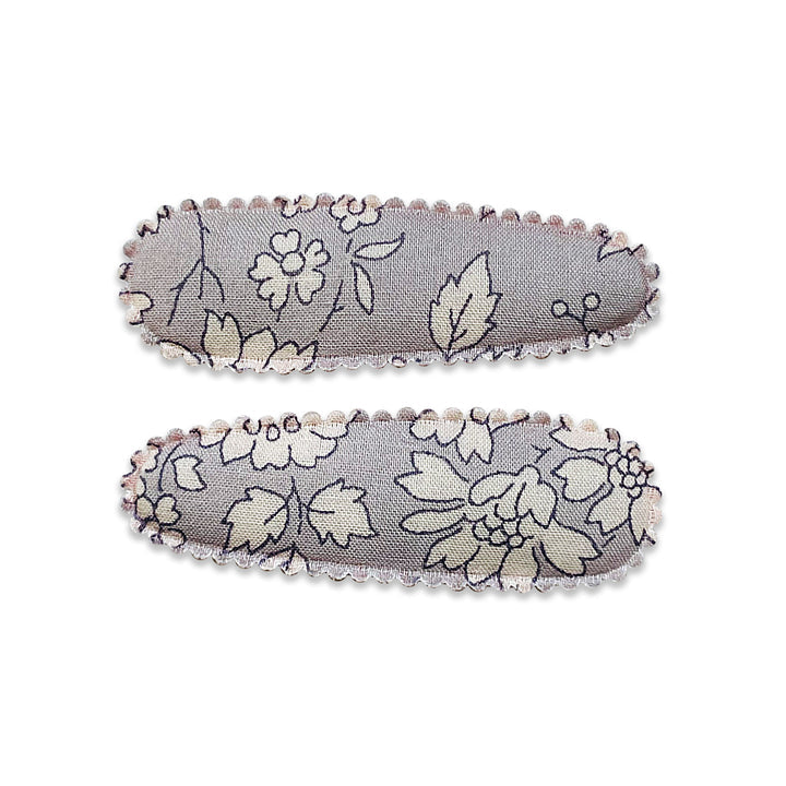 US stockist of Josie Joan's "Little Mandy" floral baby snap hair clips.