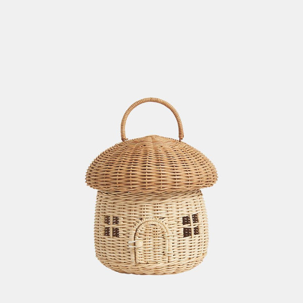 US stockist of Olli Ella's handmade rattan mushroom basket.