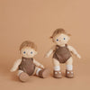 US stockist of gender neutral, blonde, blue eyed Olli Ella poppet dinkum doll.  