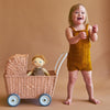 US stockist of gender neutral, blonde, blue eyed Olli Ella poppet dinkum doll.  