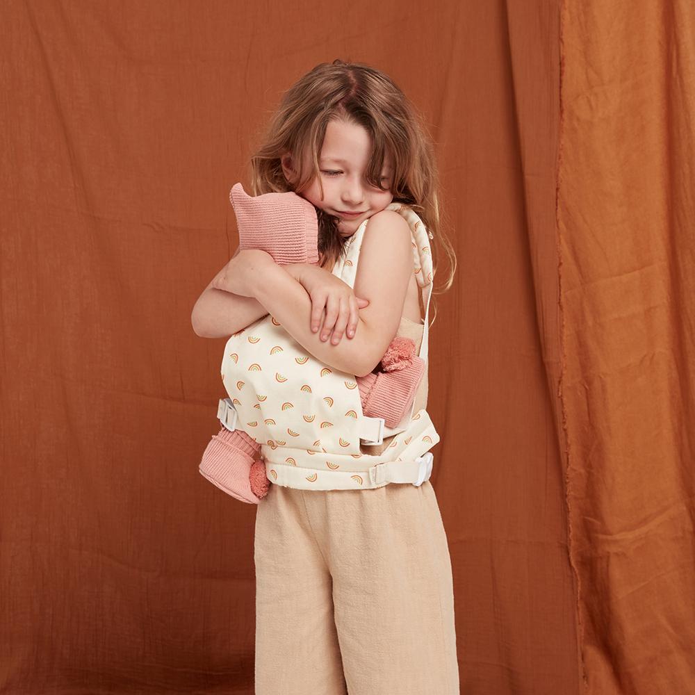 US stockist of Olli Ella's Rainbow dinkum doll carrier.