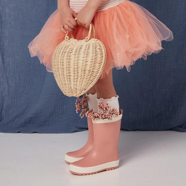 US stockist of Olli Ella's handwoven, Straw rattan Luvya Bag.  