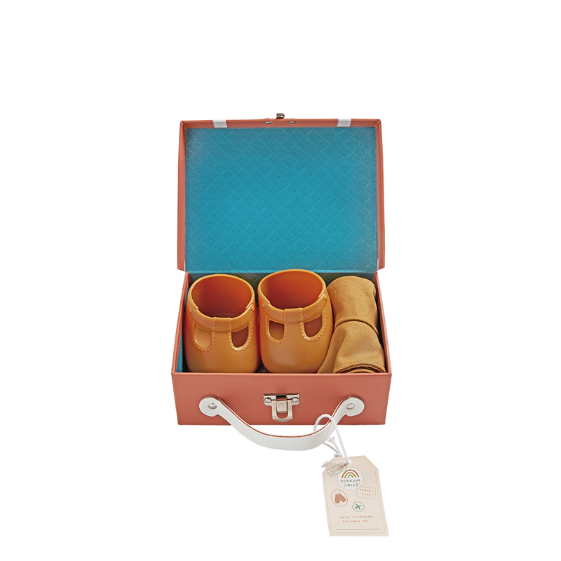 US stockist of Olli Ella's Dinkum Doll Travel Togs in Apricot