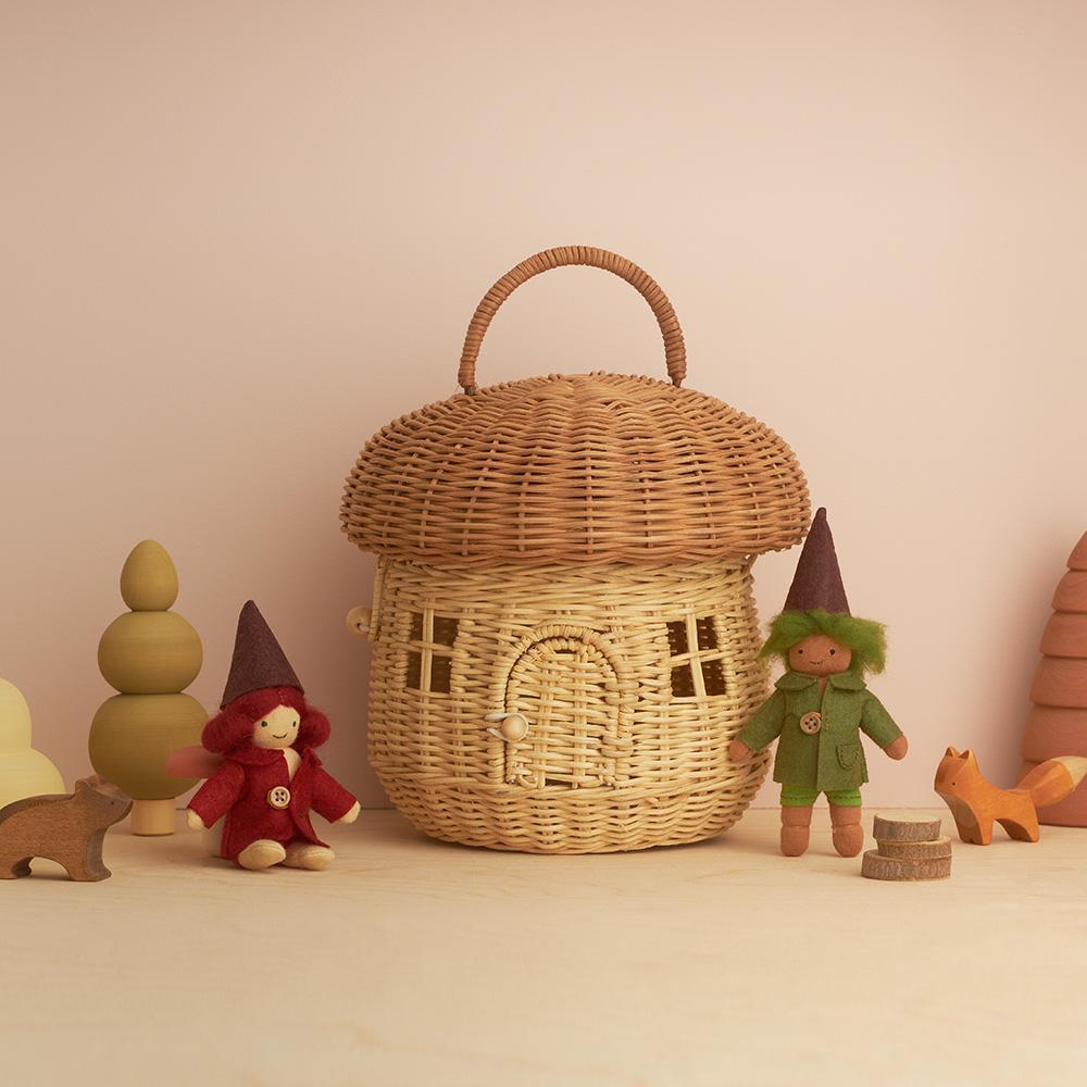 US stockist of Olli Ella's handmade rattan mushroom basket.