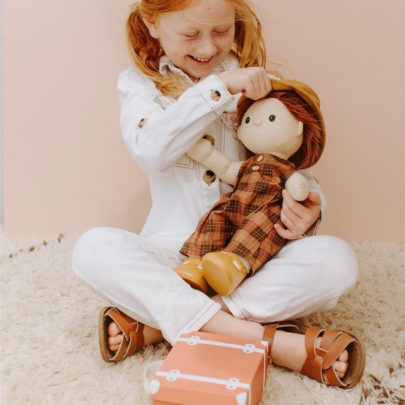 US stockist of Olli Ella's Dinkum Doll Travel Togs in Apricot