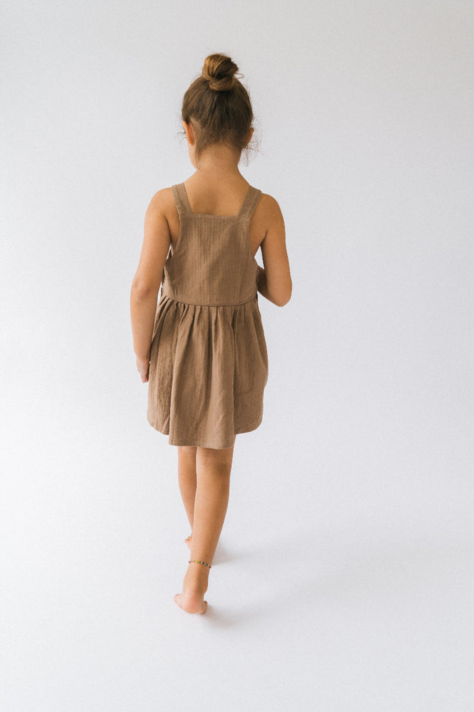 US stockist of Illoura the Label's Anouk Pinafore in Chocolate
