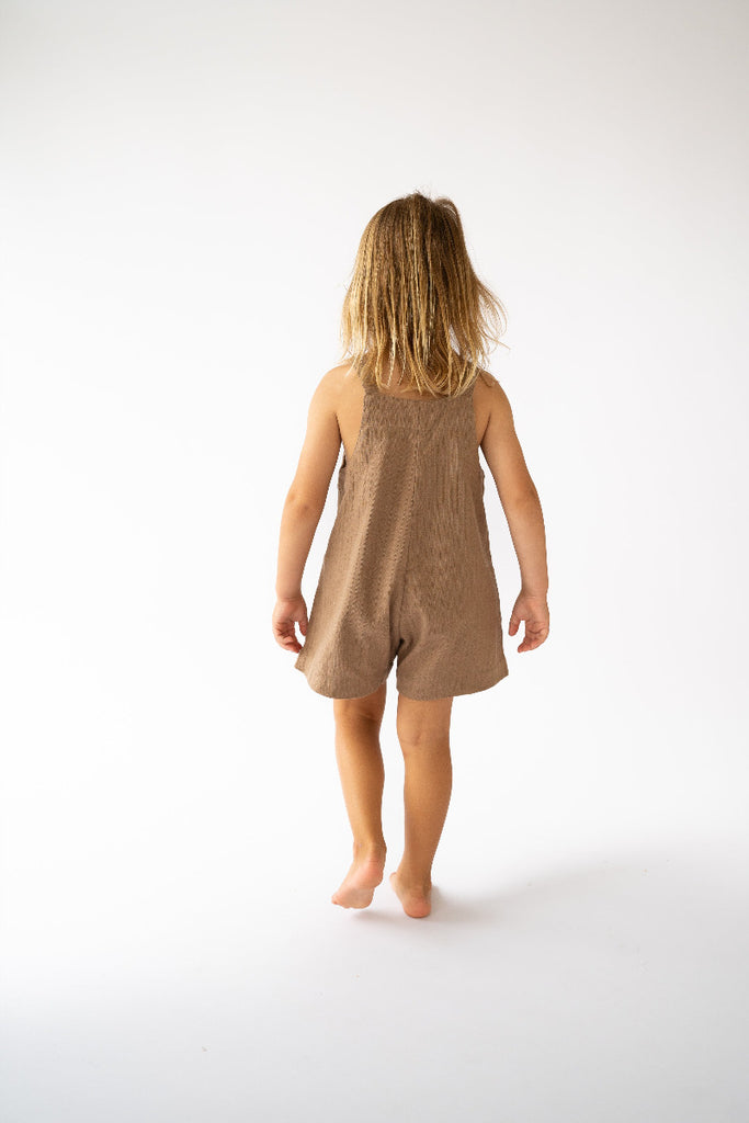 US stockist of Illoura the Label's Short Marlow Overalls - Chocolate