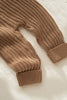 US stockist of Illoura the Label's gender neutral organic cotton Joey Ribbed Pants in Chocolate.