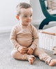 US stockist of Snuggle Hunny Kid's organic jersey Pebble zip growsuit.