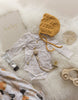 US stockist of Two Darlings Gold Speckle Rib Cotton Stretch Bodysuit