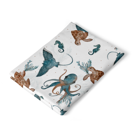 US stockist of Bencer & Hazelnut (Piper Bug) of Kevin Sealife Jersey Swaddle