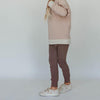 US stockist of Buck & Baa's gender neutral, organic cotton plum leggings.  Features elastic waist and functional drawstring.