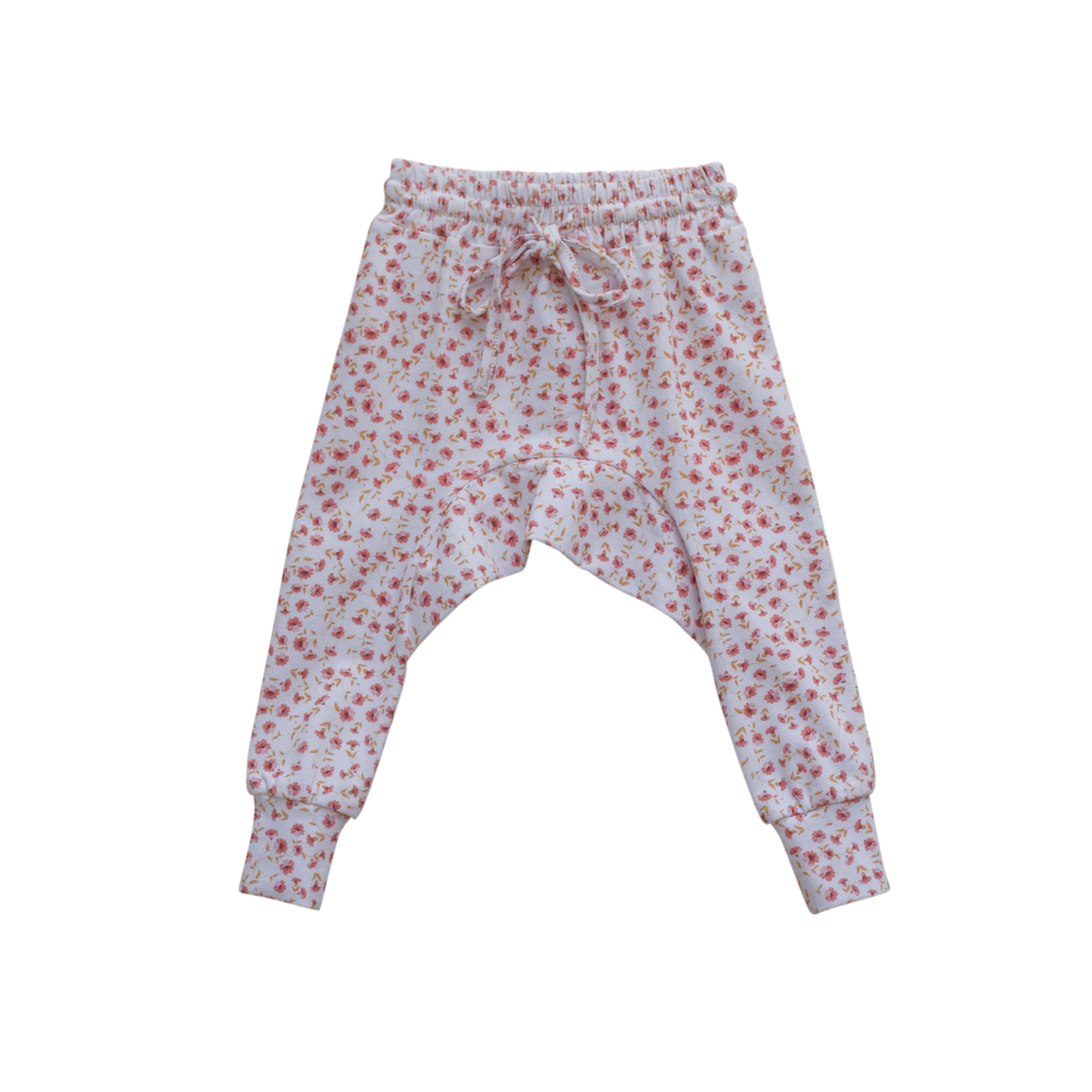 US stockist of Two Darlings posey floral stretch cotton harem jogger pants