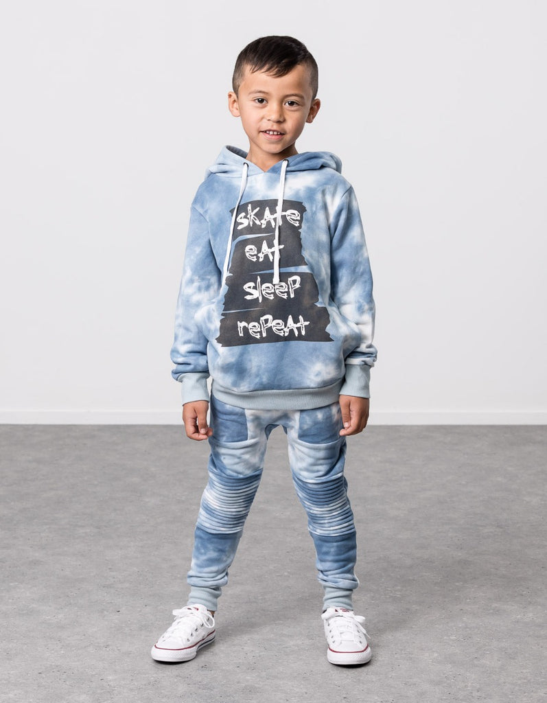 US stockist of Radicool Kids Captain Pant in Tie Dye Blue.