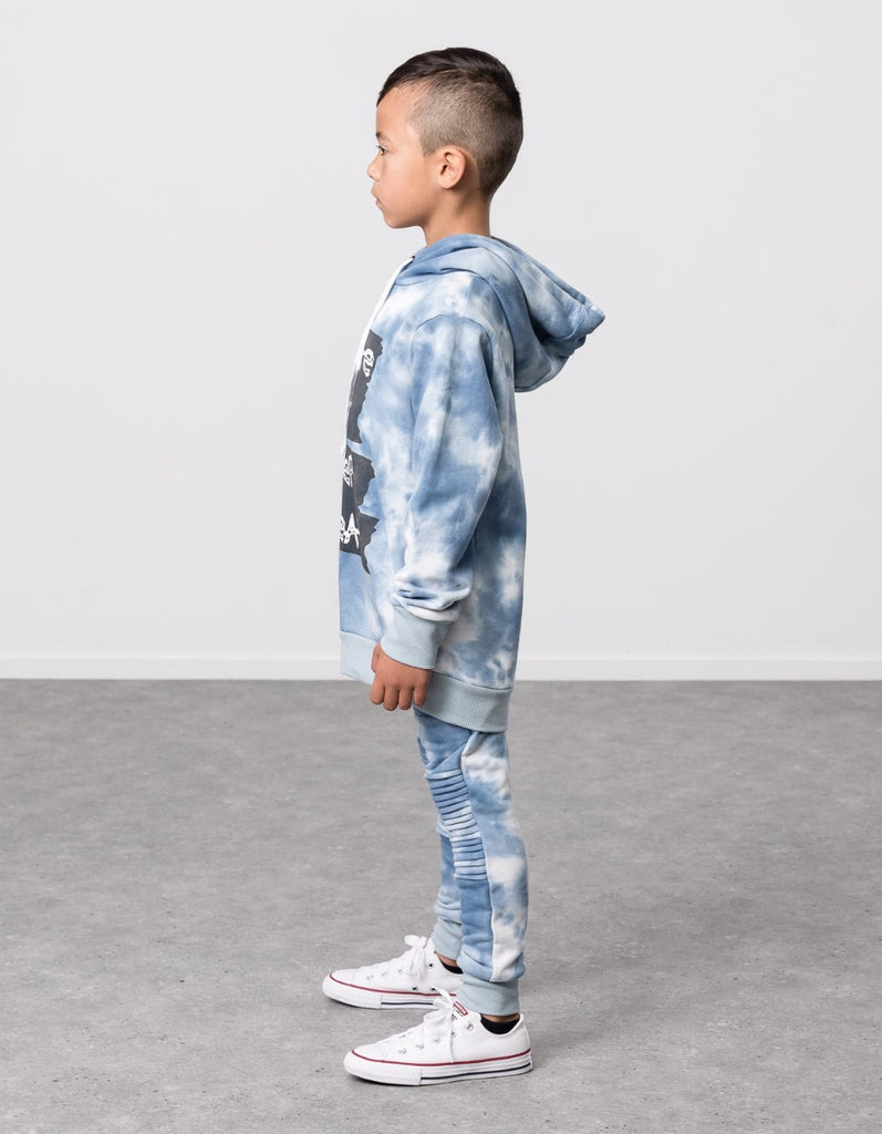 US stockist of Radicool Kids Captain Pant in Tie Dye Blue.