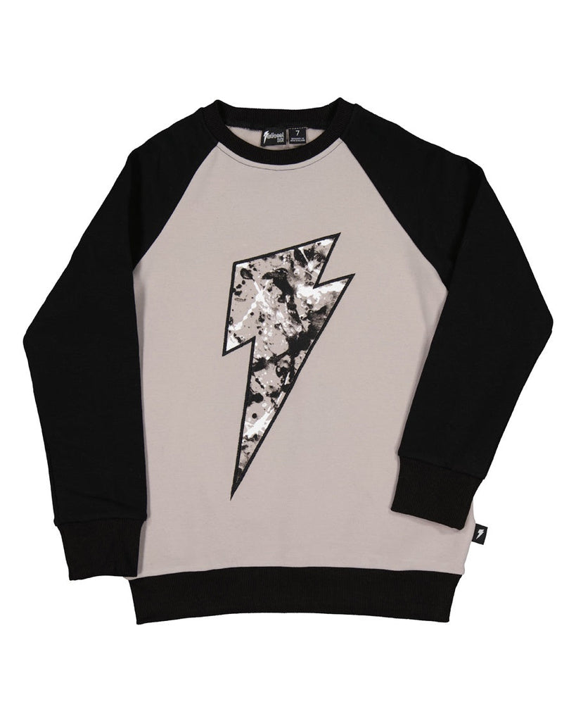 US stockist of Radicool Kids Splatter Bolt Crew Sweatshirt.