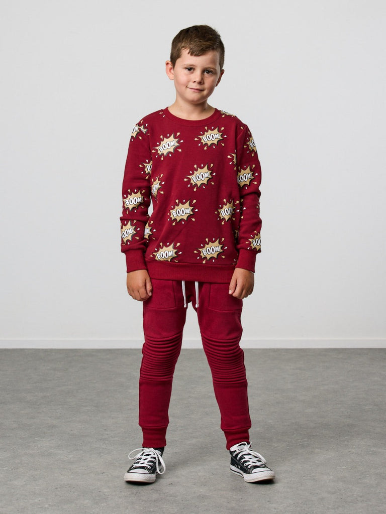 US stockist of Radicool kids Captain Pant in Bloodstone Red.
