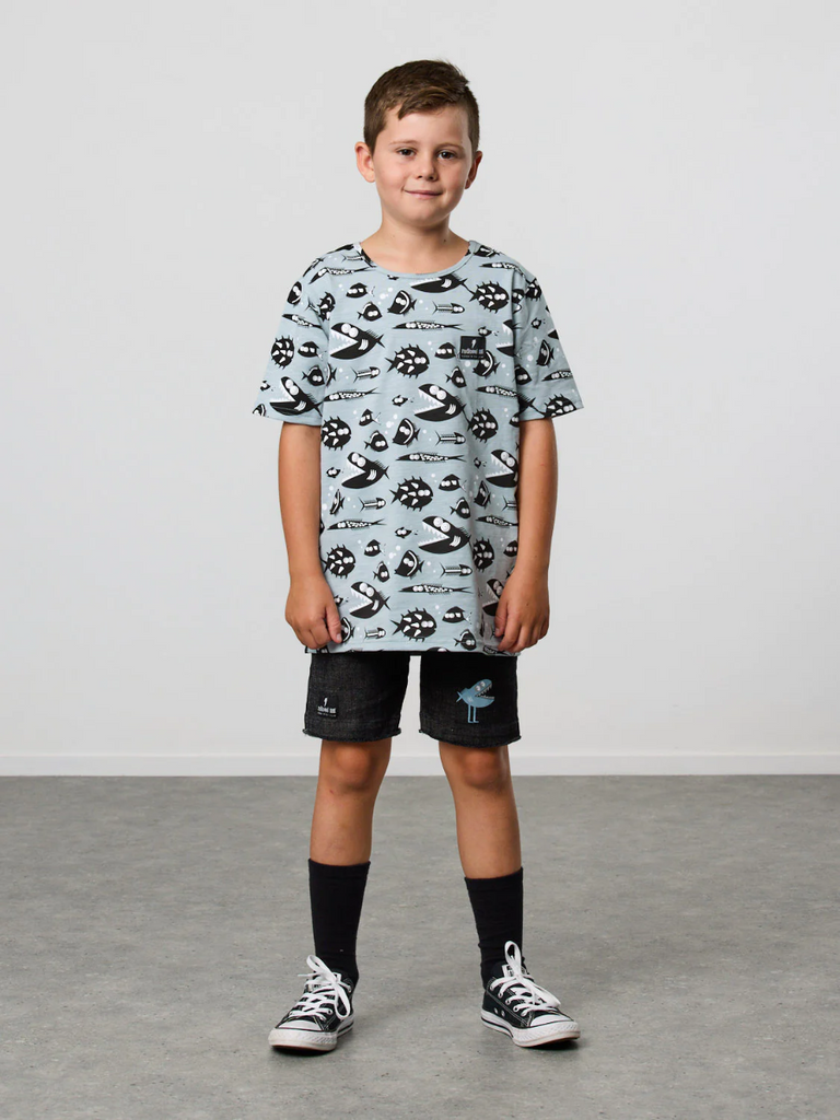 US stockist of Radicool Kid's Chomp Denim Shorts