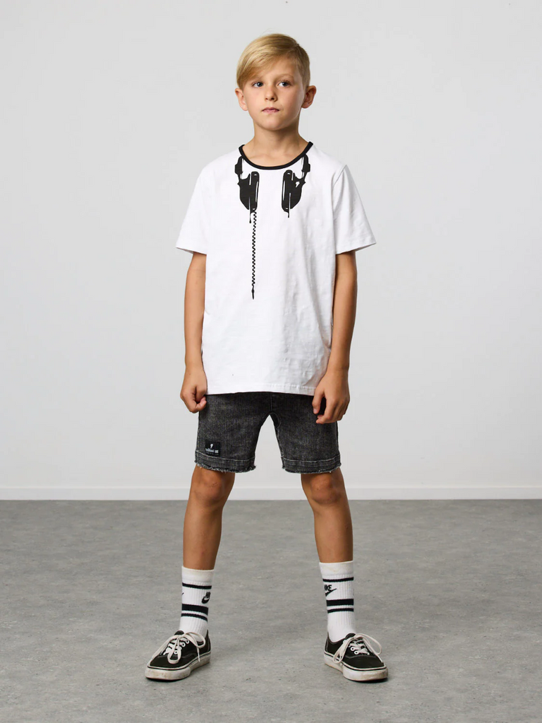 US stockist of Radicool Kids Checkerboard Pocket Denim Shorts