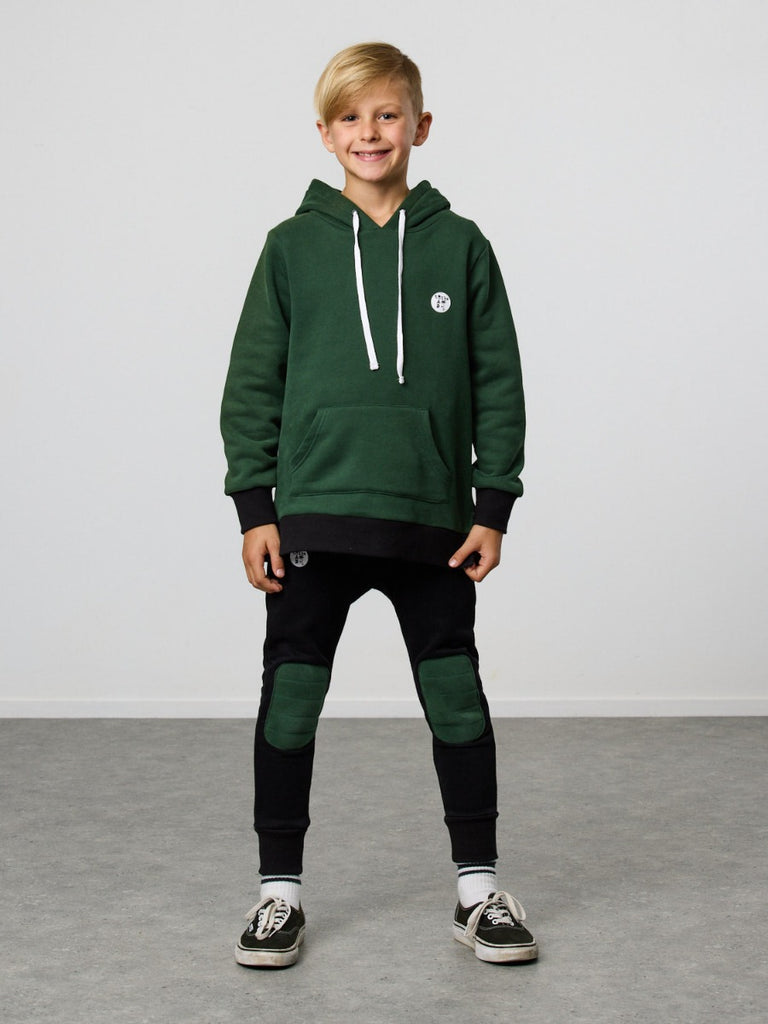 US stockist of Radicool Kids Tribe Space Pant in Black and Dark Green.