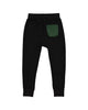 US stockist of Radicool Kids Tribe Space Pant in Black and Dark Green.