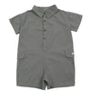 US stockist of Donsje's handmade, gender neutral Aspen Jumpsuit in Ocean Grey.