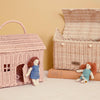 US stockist of Olli Ella's handwoven rattan rose Casa Clutch