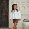 US stockist of Illoura the Label's long sleeve Frankie blouse in white.