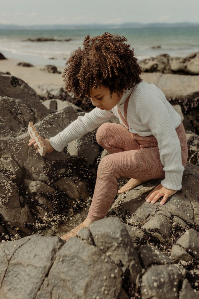 US stockist of Silly Silas' footless cotton tights in Salted Caramel.
