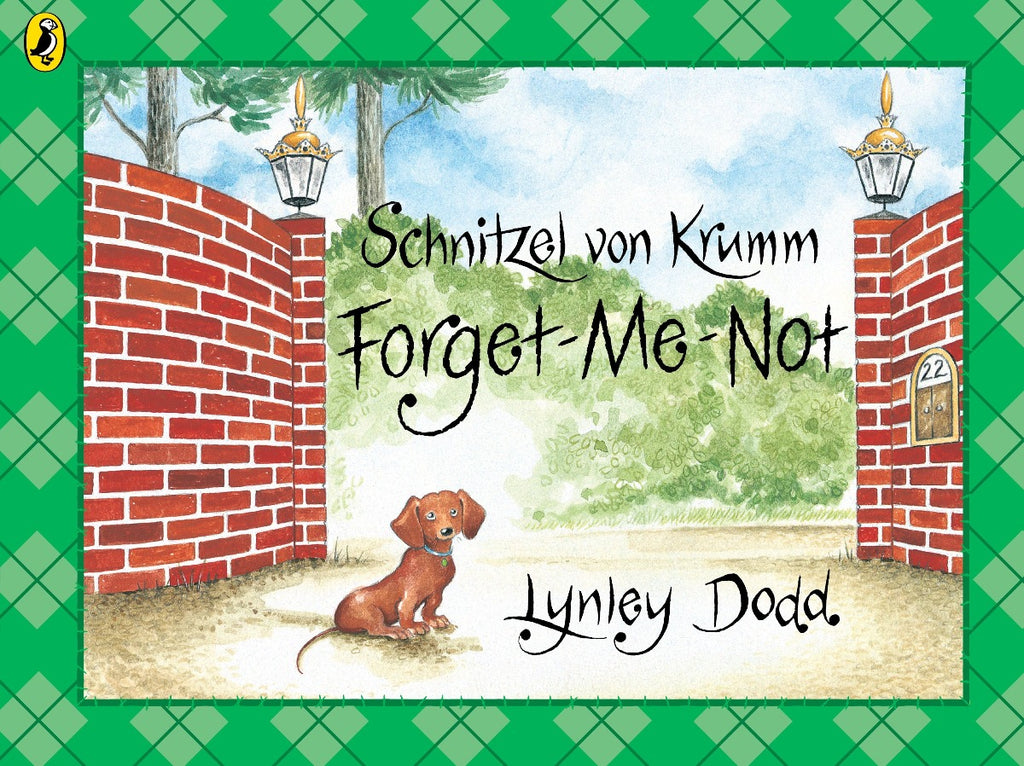 US stockist of Schnitzel Von Krumm Forget Me Not paperback book.  Written by New Zealand author; Lynley Dodd.